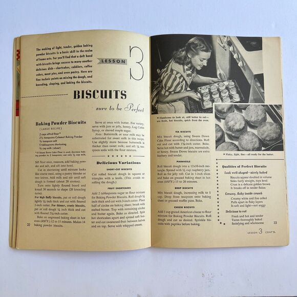 Vintage 1947 Cookbook Learn to Bake from General Foods Paperback - Picture 6 of 15